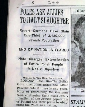 Negation of the German Nazi Holocaust in occupied Poland by the so-called “New Polish School of the Holocaust” in Paris 3 Negation of the German Nazi Holocaust in occupied Poland by the so-called “New Polish School of the Holocaust” in Paris Poles ask allies to halt slaughter NYT