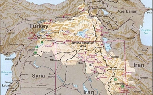 Agresja Turcji na tereny północnej Syrii zamieszkałej przez Kurdów po opuszczeniu przez wojska amerykańskie [zdarzenia od 7.10] Kurdowie mapa
