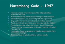 10 Punktów Kodeksu Norymberskiego z 1947 r. ws. „dozwolonych eksperymentów medycznych”